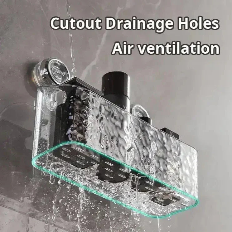 Practical wall shelf without drilling for bathroom