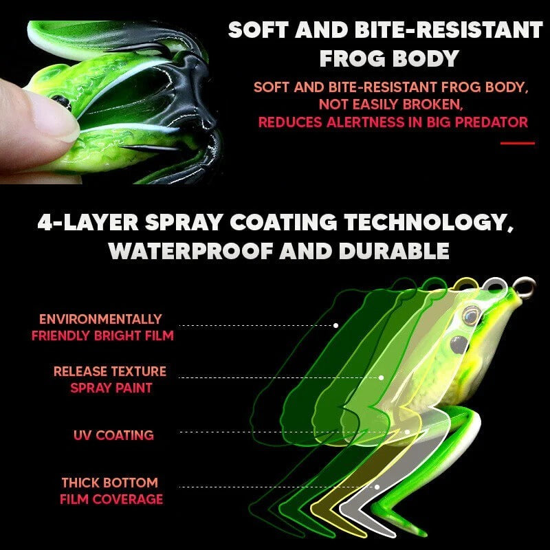 Spirebuzz™ JumpMaster Frog Lure - 5 Pcs Set