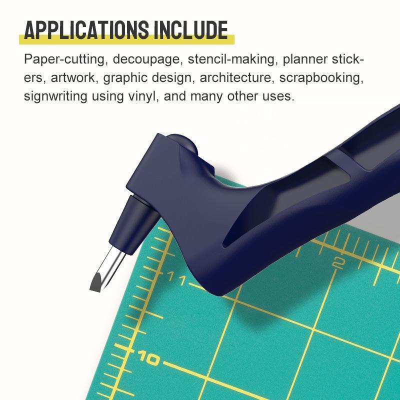 Handcrafted cutting tool with 360° rotary blade