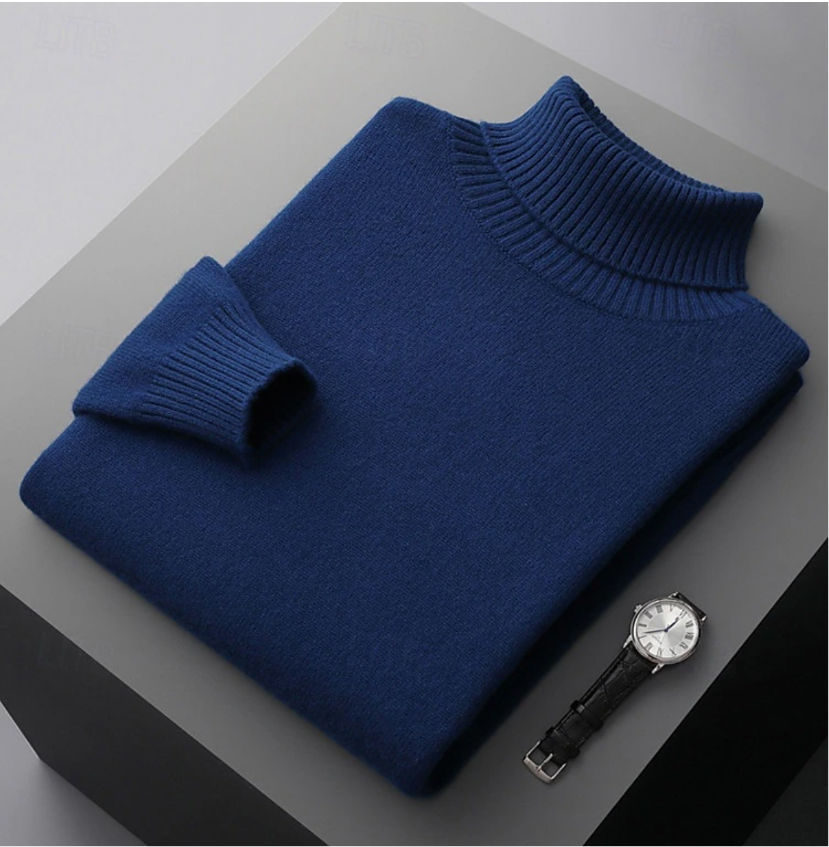 Arthur Ribbed Turtleneck Sweater | Solid Long Sleeve Sweater