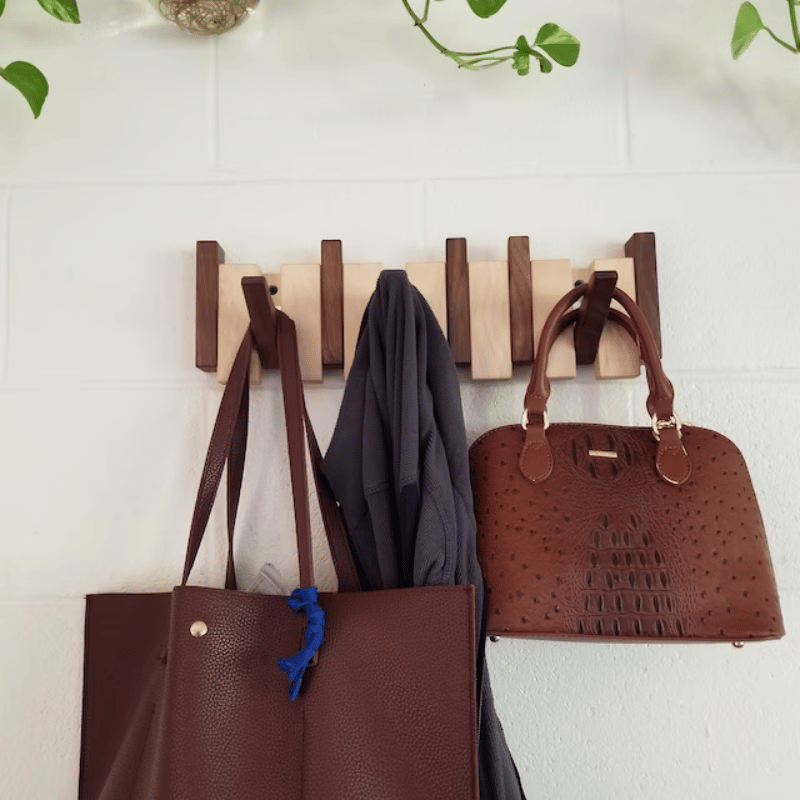 Wooden piano coat rack