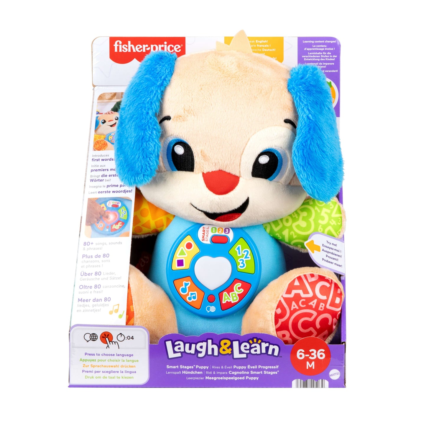 Fisher-Price – Laugh & Learn – Puppy with Progressive Learning – Musical Plush