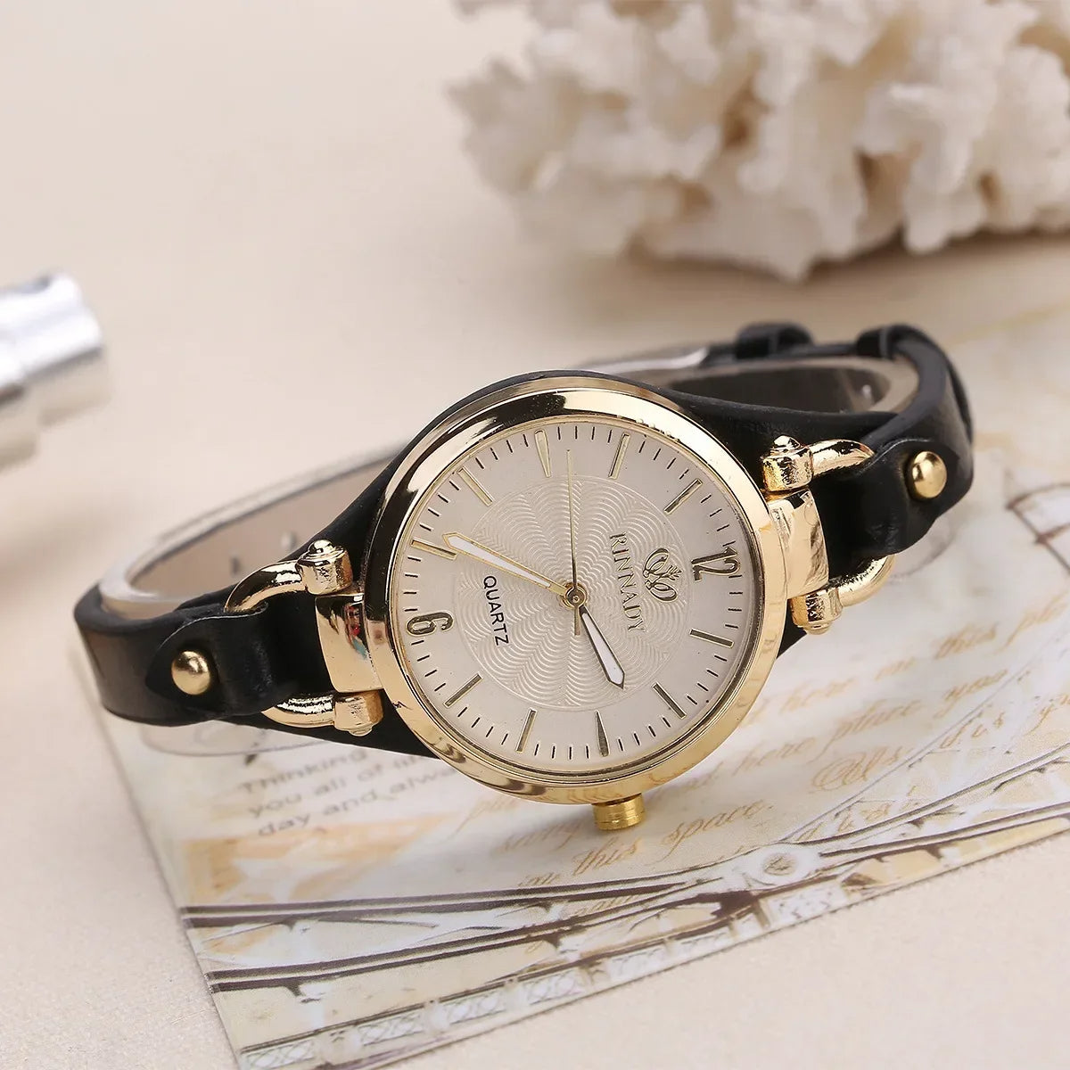 Isla Adjustable Fit Wristwatch | Geometric Round Dial Wristwatch