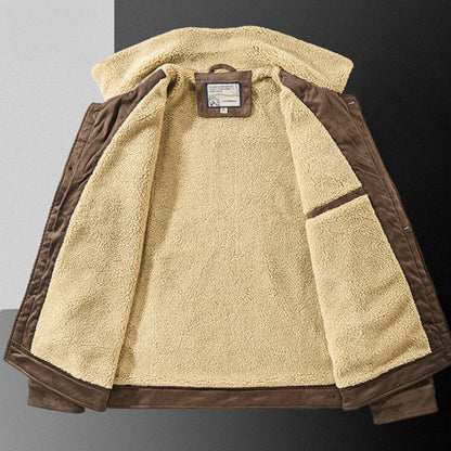 Luke  Regular Fit Sherpa Jacket | Collared Button Front Sherpa Jacket