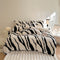 Eclectic Fluffy Bed Sheet Set With Zebra Pattern