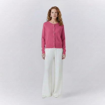 Isla Casual Fit Cardigan Sweater | Button Front Ribbed Sweater