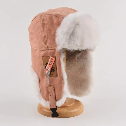 Theo Structured Trapper Hat | Ear Flaps Fur Lined Chin Strap Hat