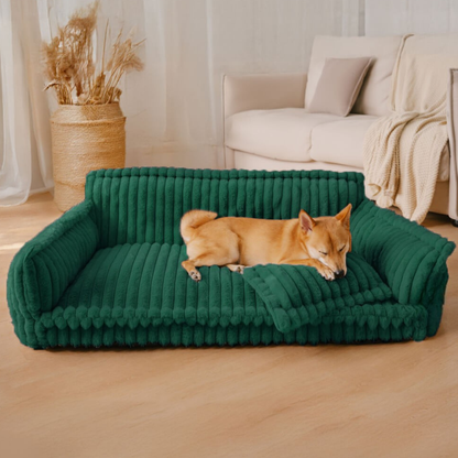 Contemporary Plush Dog Sofa Bed With Neck Support