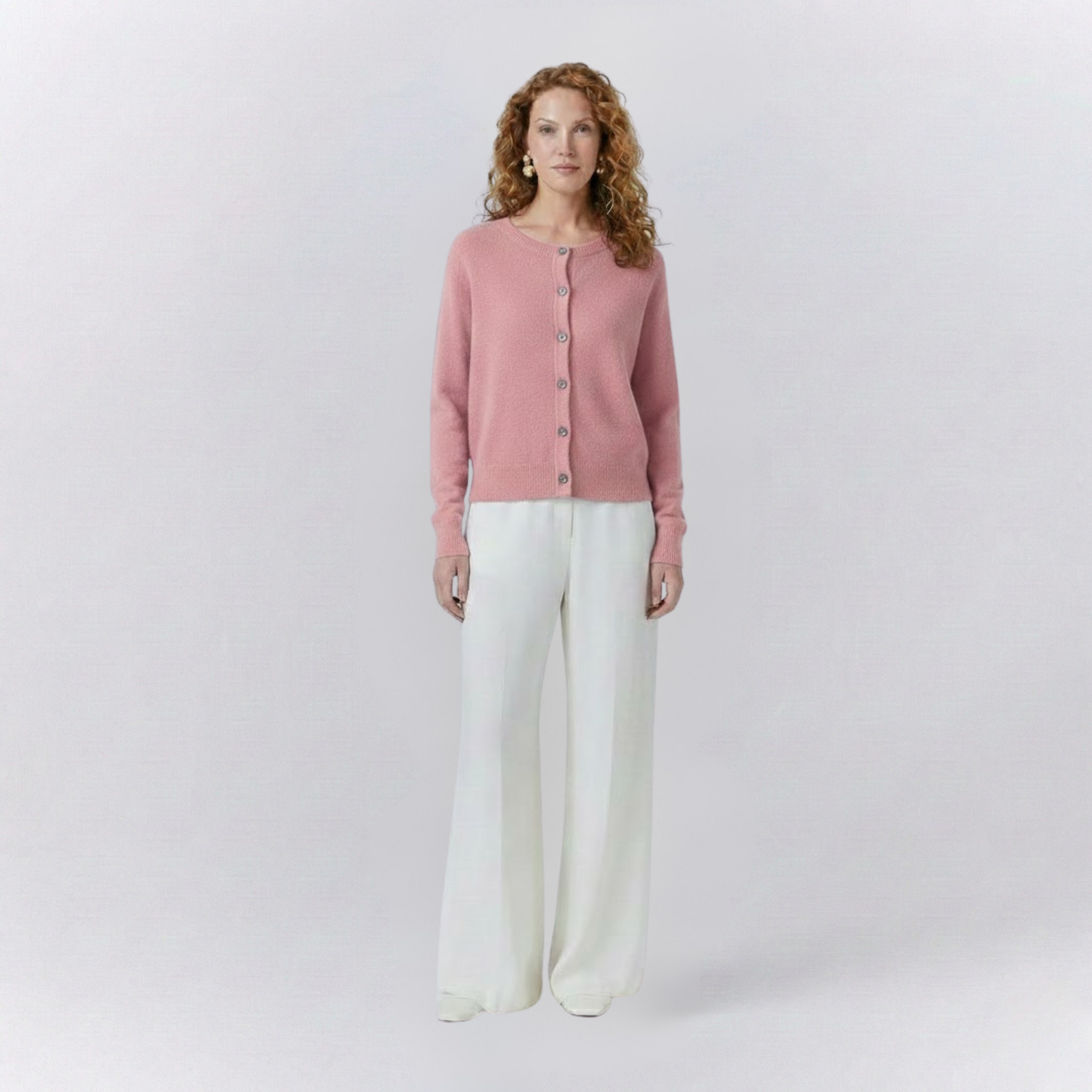 Isla Casual Fit Cardigan Sweater | Button Front Ribbed Sweater