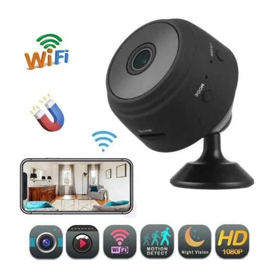 MINI MAX© WIRELESS WIRELESS WIRELESS WIDE SPY CAMERA with WiFi and HD Recording