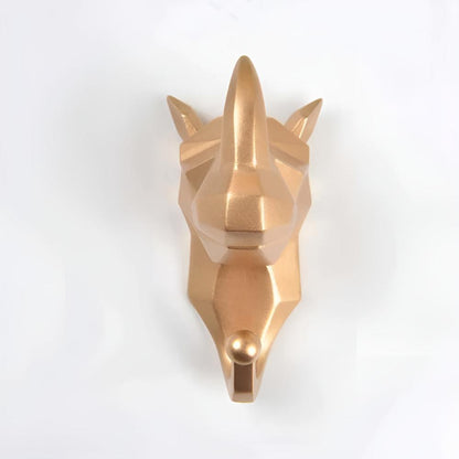 Contemporary Geometric Animal Head Wall Hook