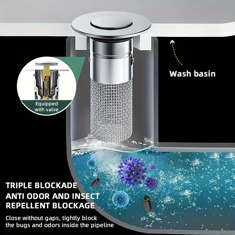 Filter – Keep your sink clear with no plumber needed!