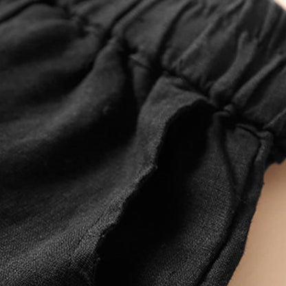 Relaxed Drawstring Shorts with Elegant Lace-Trimmed Hem