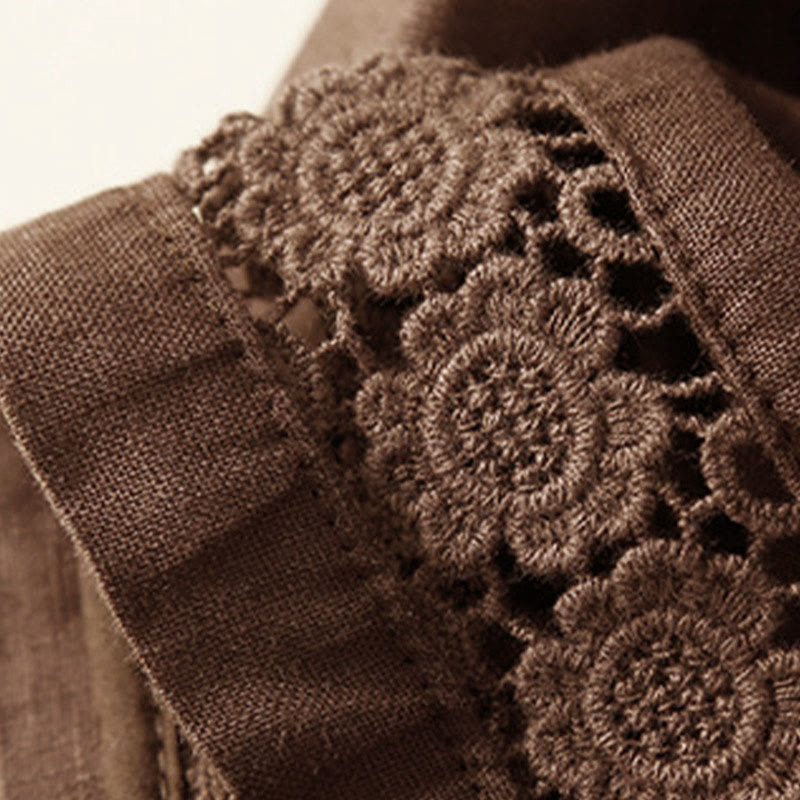 Relaxed Drawstring Shorts with Elegant Lace-Trimmed Hem