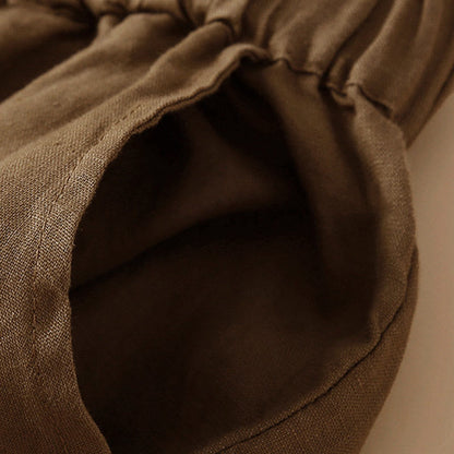 Relaxed Drawstring Shorts with Elegant Lace-Trimmed Hem