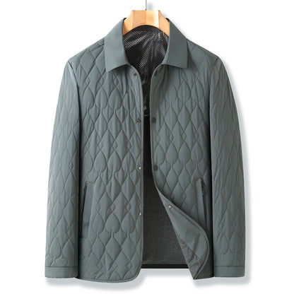 Arthur Quilted Jacket | Collared Button Front Long Sleeve Jacket