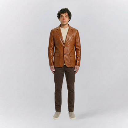 Joshua Casual Fit Blazer | Collared Button Front Blazer