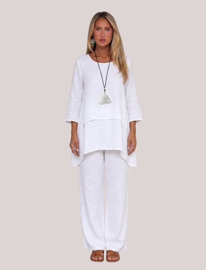 Stylish Linen 2-Piece Set for Women | Breathable Casual Outfit