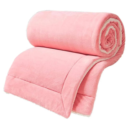 Cozy Sherpa Flannel Throw Blanket