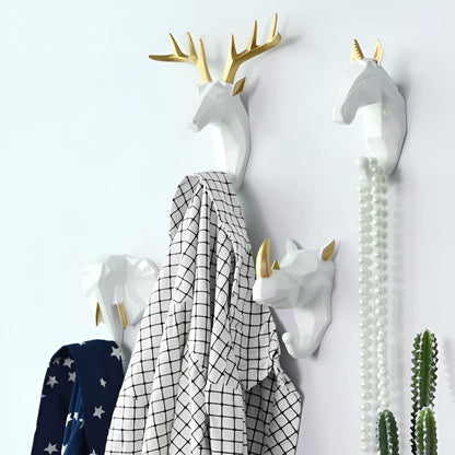 Contemporary Geometric Animal Head Wall Hook