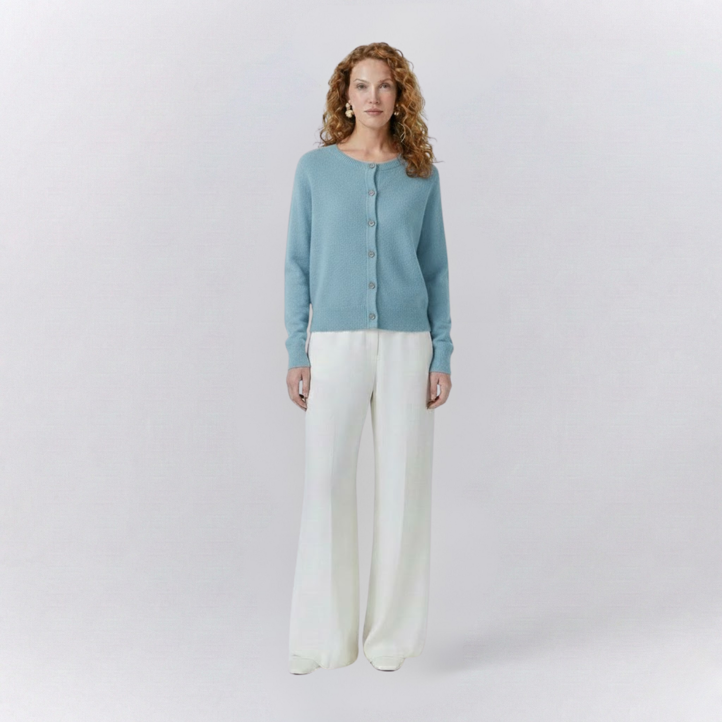 Isla Casual Fit Cardigan Sweater | Button Front Ribbed Sweater