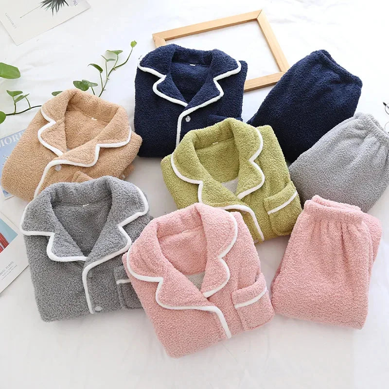 Olivia Relaxed Fit Pajama Two-Piece Set | Collared Button Front Pajama