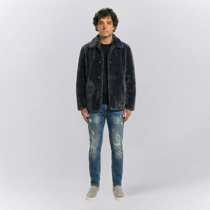 Theodore Regular Fit Jacket | Casual Collared Button Front Jacket