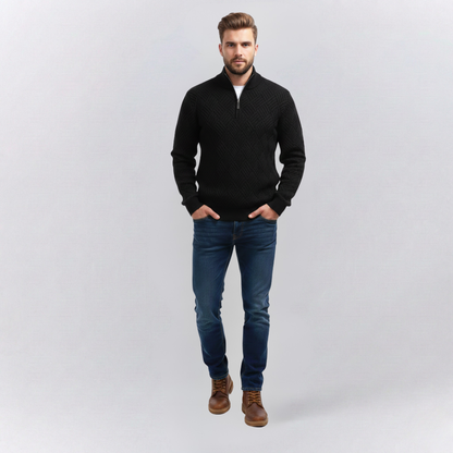Oliver Regular Fit Polo Sweater | Collared Long Sleeve Hip-Length Polo Sweater
