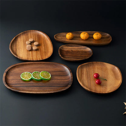 Minimalist Acacia Wood Serving Tray