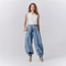 Isla High-Waist Balloon Relaxed Jeans | Pleated Solid Cuffed Jeans