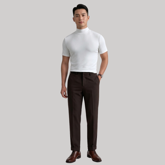 Breathable Men’s Turtleneck Shirt | Slim Fit Stretch