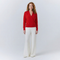 Isla Relaxed Wrap Sweater | Ribbed V-Neck Hip-Length Sweater