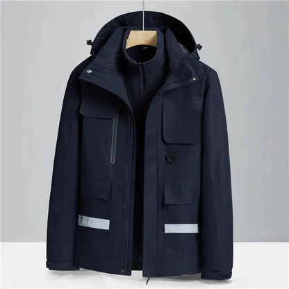 Theodore Relaxed Fit 2 Piece Set Jacket | Hooded Pockets Outdoor 2 Piece Set Jacket