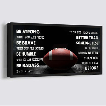 CourtKings™ Motivation Poster | It Is Not About Being Better Than Someone Else - Be Strong When You Are Weak