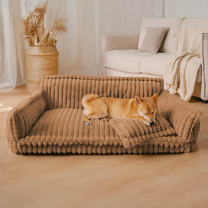 Contemporary Plush Dog Sofa Bed With Neck Support