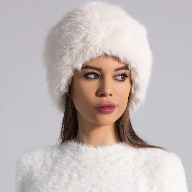 Rosie Furry Open-Top Fur Headband | Round Winter Hair Band