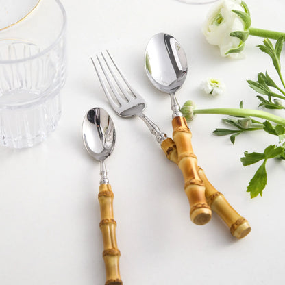 Natural Bamboo Handle Cutlery Set