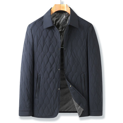 Arthur Quilted Jacket | Collared Button Front Long Sleeve Jacket