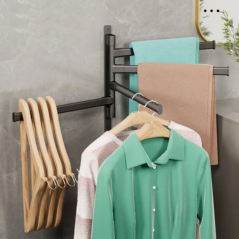 Modern Swivel Towel Rack With Four Arms