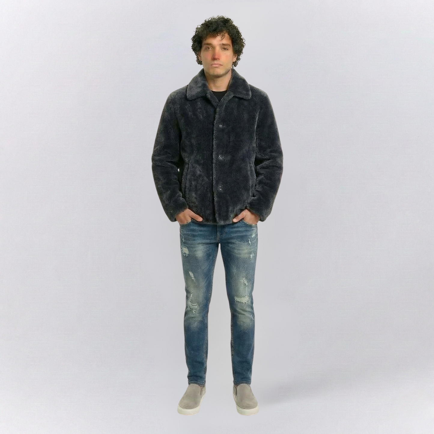 Theodore Regular Fit Jacket | Casual Collared Button Front Jacket