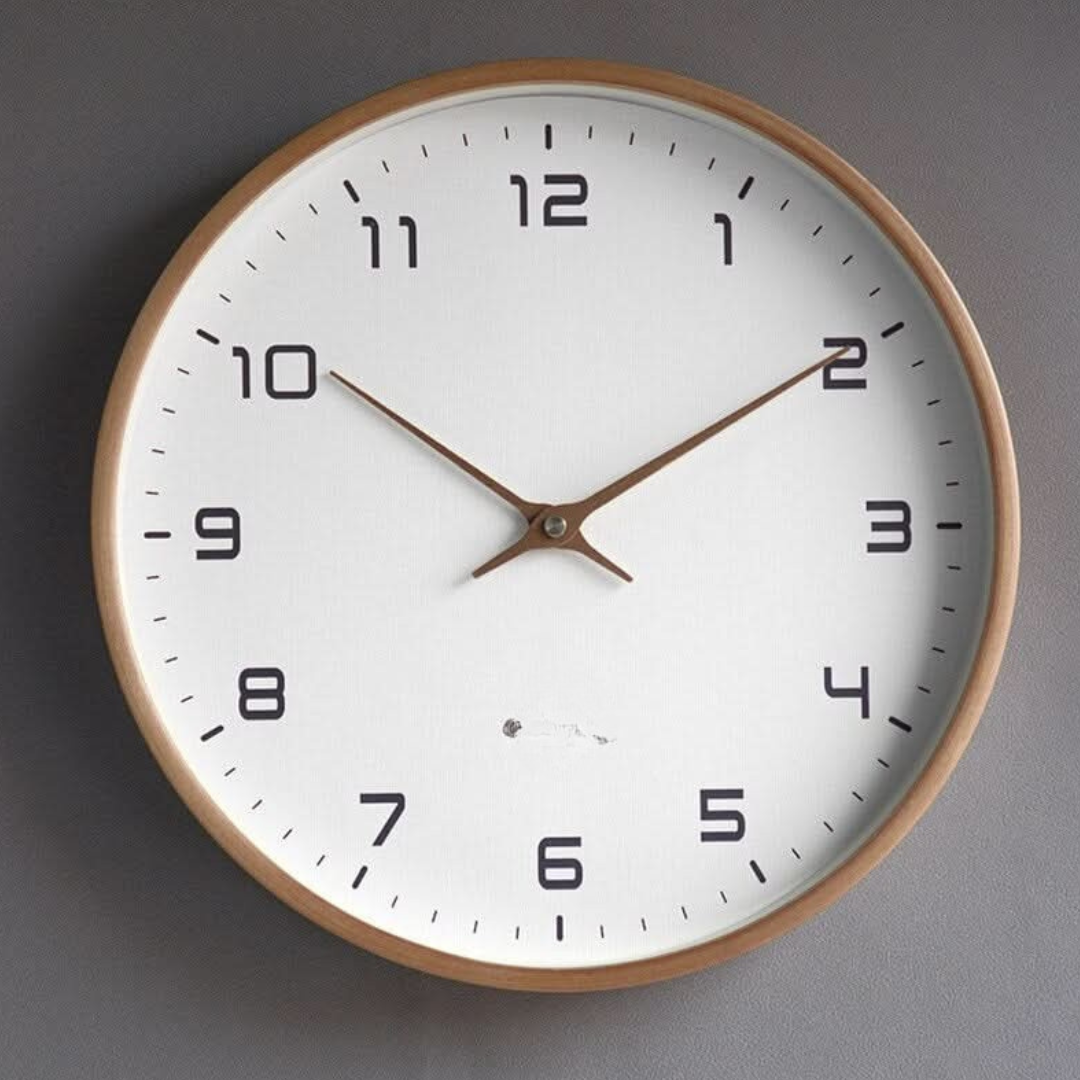 Minimalist Wall Clock With Simple Black Numerals