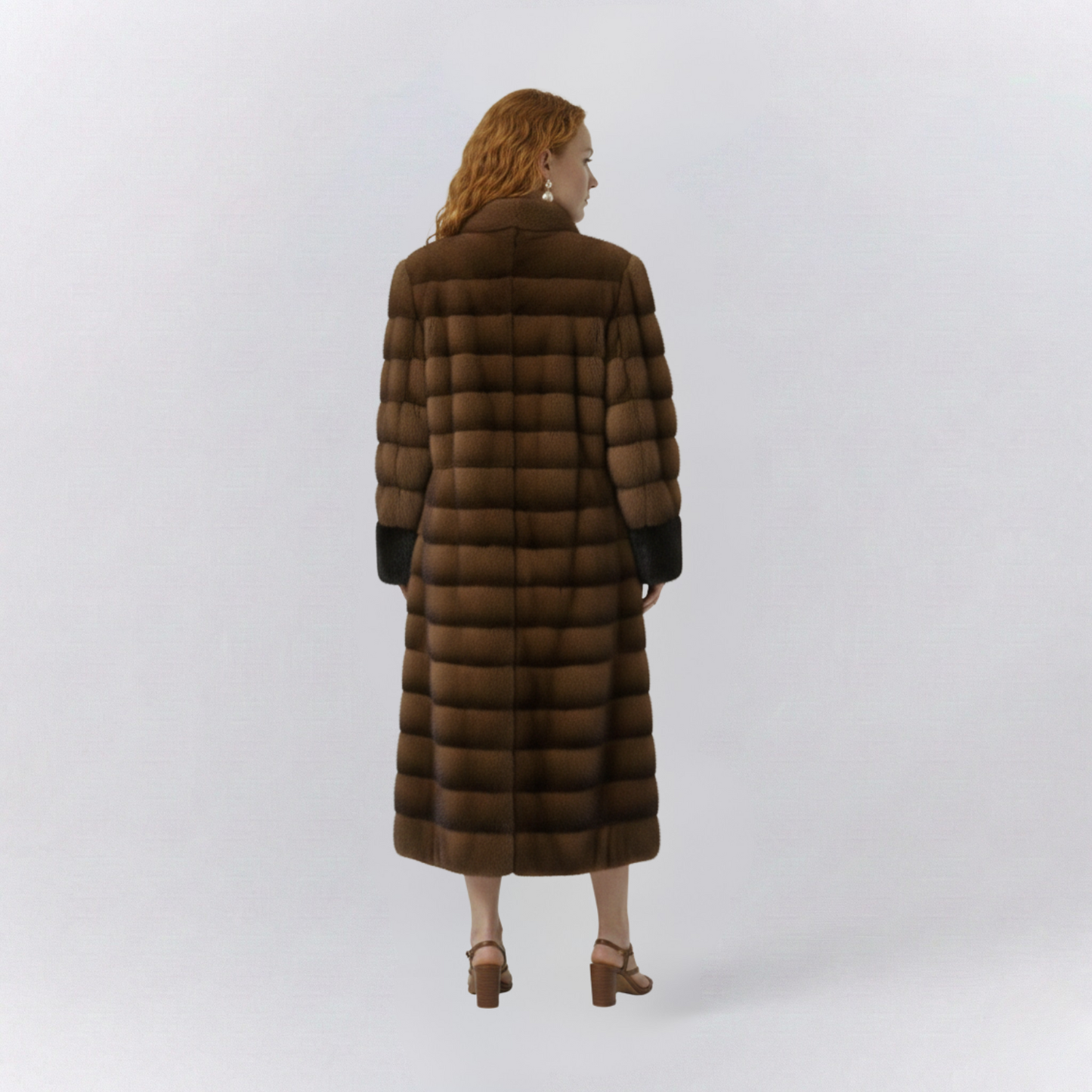 Isla Relaxed Fit Coat | Collarless Paneled Contrasting Trim Formal Coat