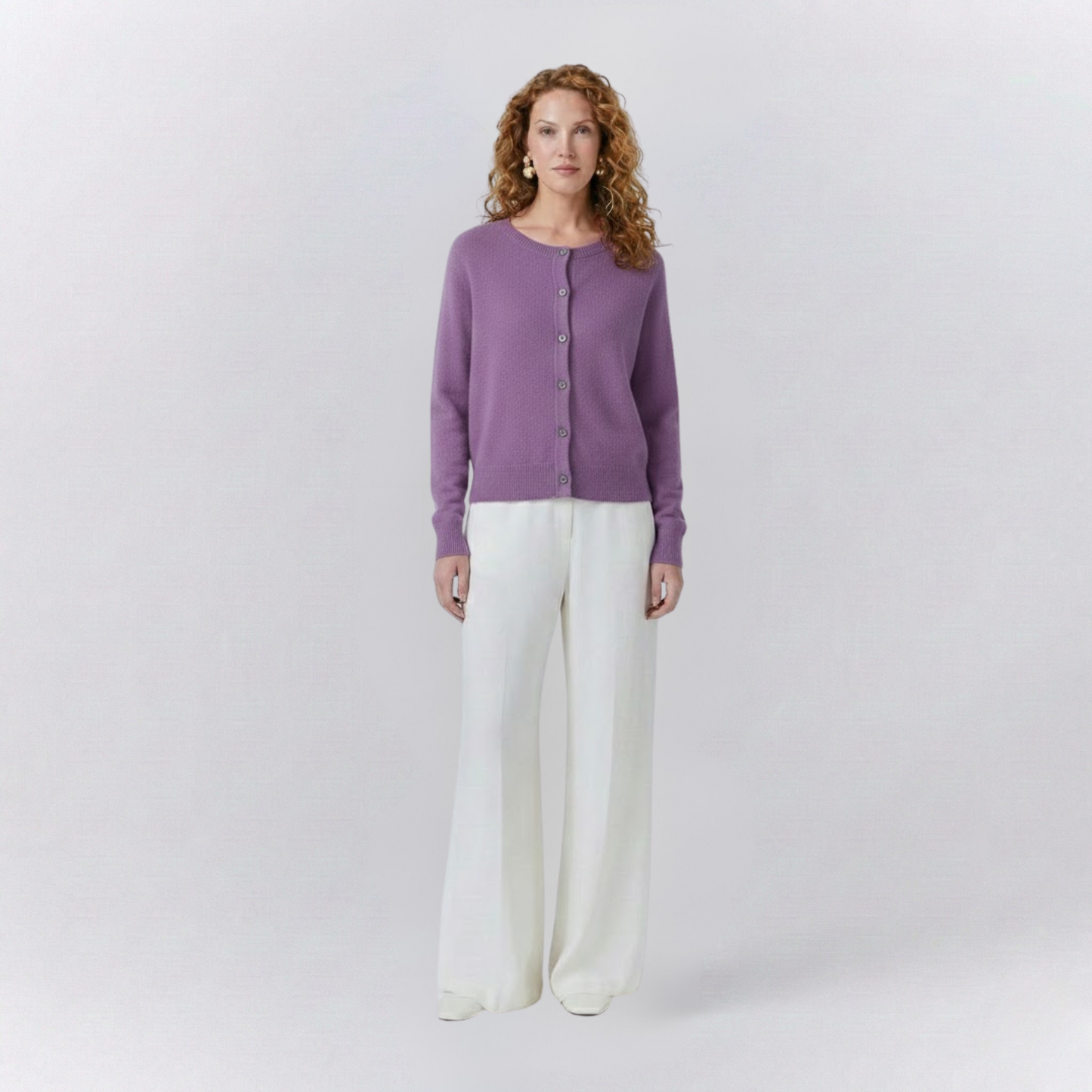 Isla Casual Fit Cardigan Sweater | Button Front Ribbed Sweater