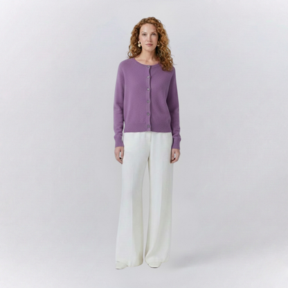 Isla Casual Fit Cardigan Sweater | Button Front Ribbed Sweater