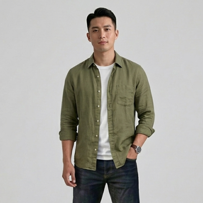 Lincoln Relaxed Button-Down Shirt with Chest Pockets