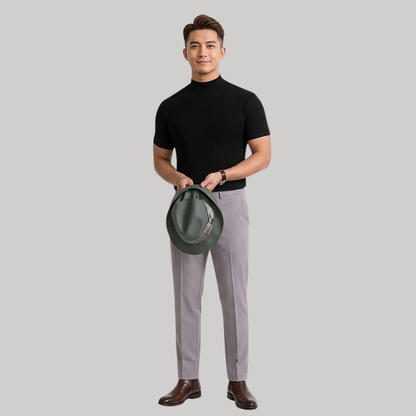Breathable Men’s Turtleneck Shirt | Slim Fit Stretch