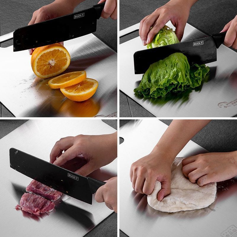 Stainless Steel Cutting Board with Integrated Handle