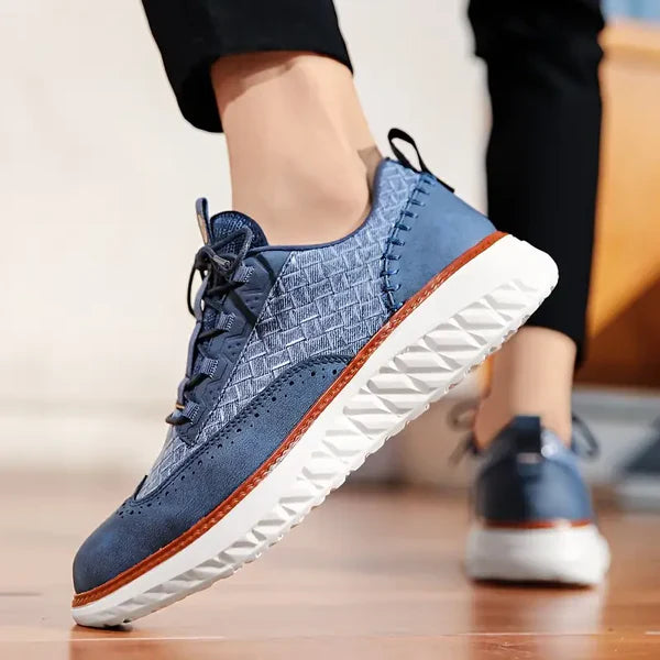 Oxford Ridge Leather Sneakers | Premium Casual Shoes