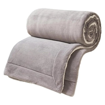 Cozy Sherpa Flannel Throw Blanket