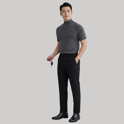 Breathable Men’s Turtleneck Shirt | Slim Fit Stretch